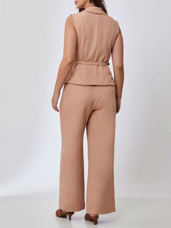Calça Pantalona Alfaiataria Camel G / Camel