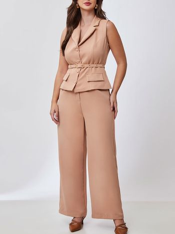 Calça Pantalona Alfaiataria Camel G / Camel