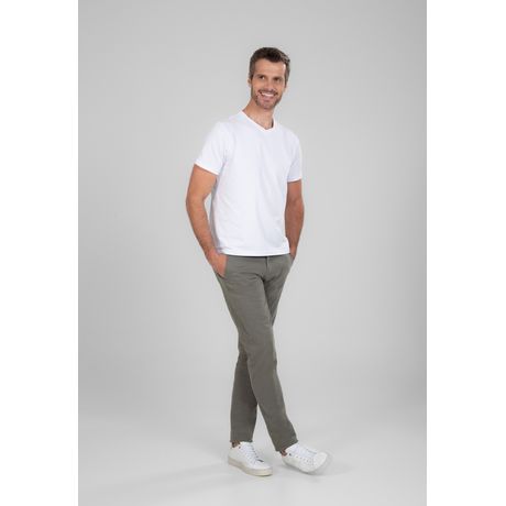 Calça Sarja Traymon Chino Regular Branca