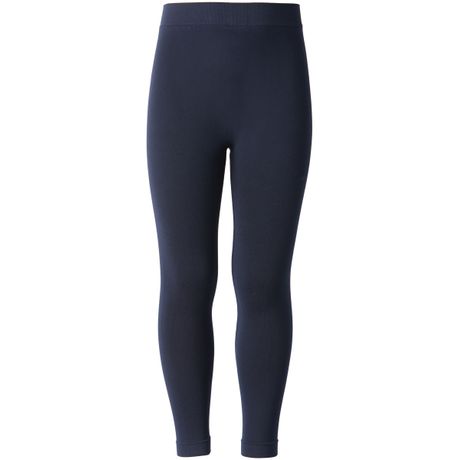 Legging Infantil Sem Costura Microfibra Opaca Soft Touch Azul Marinho