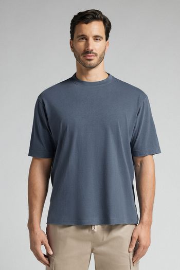 Camiseta Over Washed Collection - Azul P / Azul