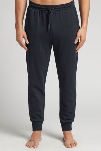 Calça Com Punho Em Algodão - Preto P / Preto