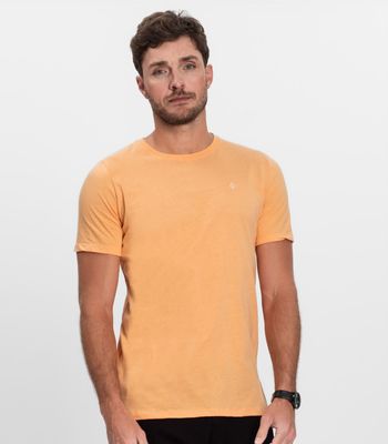 Camiseta Masculina Básica Meia Malha Diametro Laranja GG / Laranja