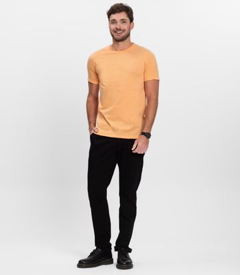 Camiseta Masculina Básica Meia Malha Diametro Laranja GG / Laranja