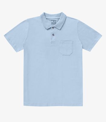 Polo Masculina Com Bolso Cotton Leve Diametro Azul P / Azul
