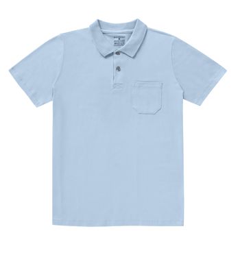 Polo Masculina Com Bolso Cotton Leve Diametro Azul P / Azul