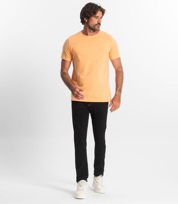 Camiseta Masculina Plus Size Meia Malha Diametro Laranja Plus G2 / Laranja