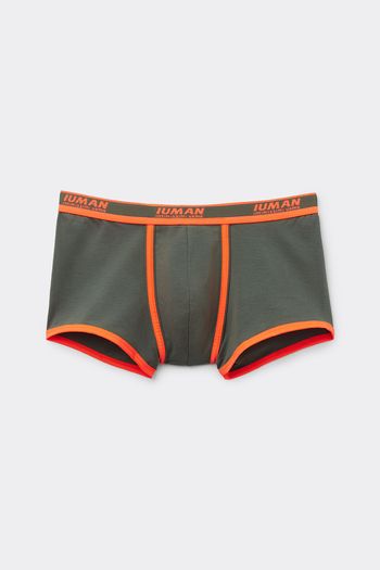 Cueca Boxer Com Logotipo Em Algodão Supima - Verde P / Verde