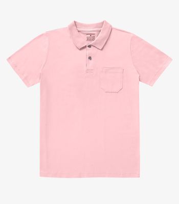Polo Masculina Com Bolso Cotton Leve Diametro Rosa P / Rosa