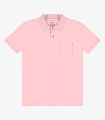 Polo Masculina Com Bolso Cotton Leve Diametro Rosa P / Rosa