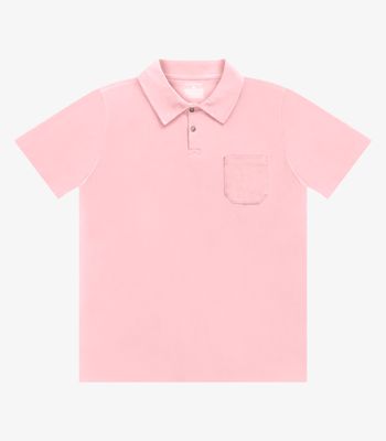 Polo Masculina Com Bolso Cotton Leve Diametro Rosa P / Rosa