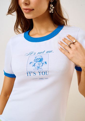 Camiseta Zinco Ajustada Decote Careca Manga Curta Padrão Azul PP / Azul