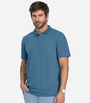 Camisa Polo Básica Masculina Diametro Azul GG / Azul