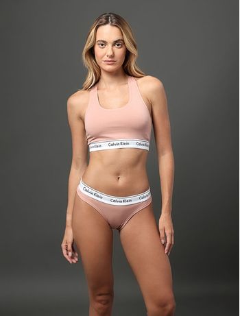 Calcinha Fio Dental Modern Cotton Calvin Klein Underwear - Terra P