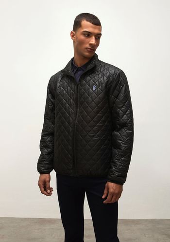 Jaqueta Puffer Diagonal Preto P / preto