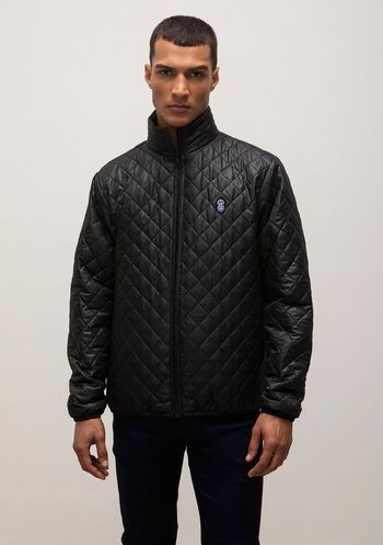 Jaqueta Puffer Diagonal Preto P / preto