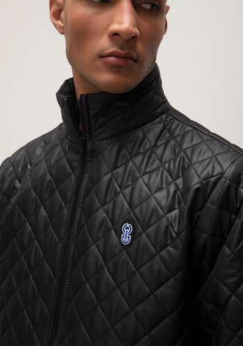 Jaqueta Puffer Diagonal Preto P / preto