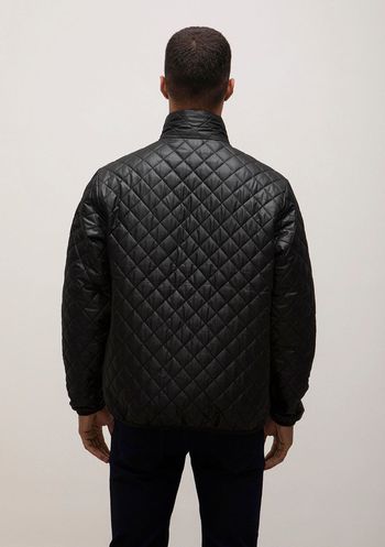 Jaqueta Puffer Diagonal Preto P / preto