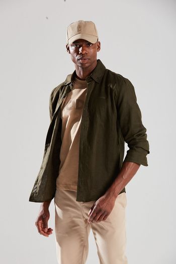 Camisa Manga Longa Com Bordado Verde P / verde