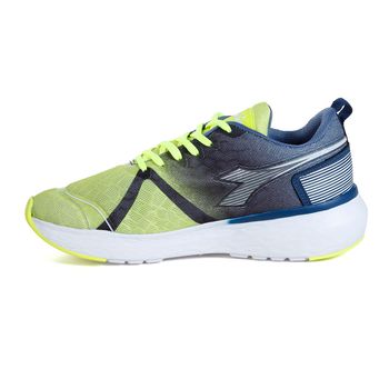 Tênis Corrida Masculino Diadora Nettuno Amarelo Neon e Azul 37 / AMARELO