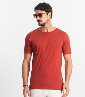 Camiseta Masculina Básica Meia Malha Diametro Vermelho M / Vermelho
