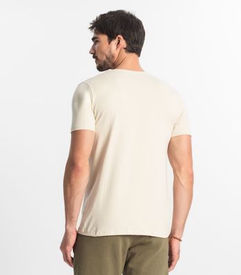 Camiseta Plus Size Masculina Diametro Bege Plus G3 / Bege