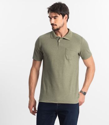 Polo Masculina Pique Diametro Verde P / Verde