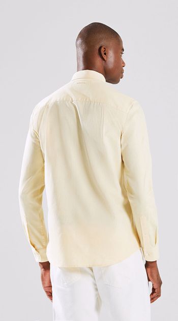 Camisa Manga Longa Com Pala Amarelo P / Amarelo