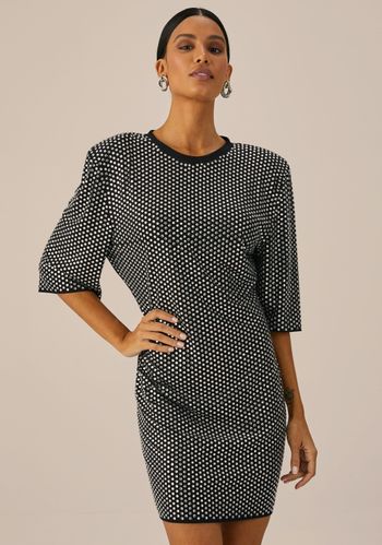 Vestido Shine Com Ombreira G / 00003