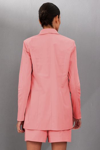 Blazer Feminino em Alfaiataria Smk Rosa Claro 34 / Rosa Claro