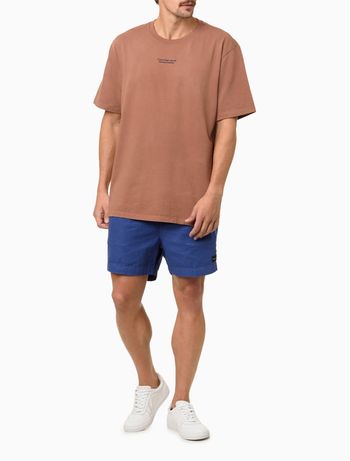 Camiseta Masculina Micrologo Registered - Caqui Medio PP