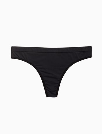 Calcinha Fio Dental Microfibra Soft Touch Calvin Klein Underwear - Preto M / Preto