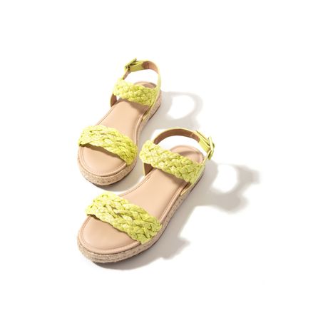 Sandália Rasteira Lifestyle Ráfia Dourado