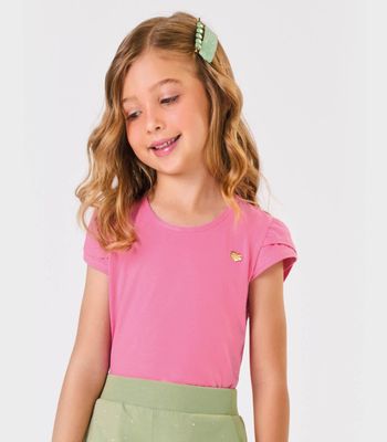 Blusa Infantil Feminina Cotton Leve Trick Nick Rosa 2 / Rosa