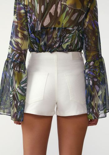 Shorts Zinco Reto Alta Off White 34 / Off White