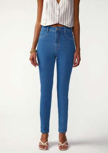 Calça Zinco Skinny Alta Azul 36 / Azul