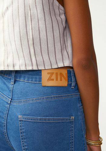 Calça Zinco Skinny Alta Azul 36 / Azul