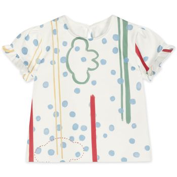 Blusa Manga Curta Bebê Feminina Lilica Ripilica 1 / Bege