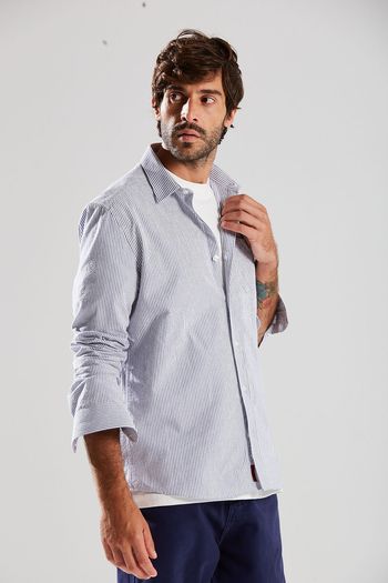 Camisa Manga Longa Com Bolso Branco GG / Off White