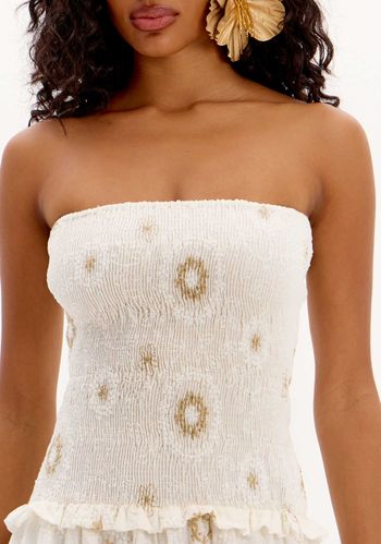 Vestido Mullet Bordado Sem Alças M / A0001