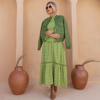 Blusa Babados Laise Verde GG / Verde