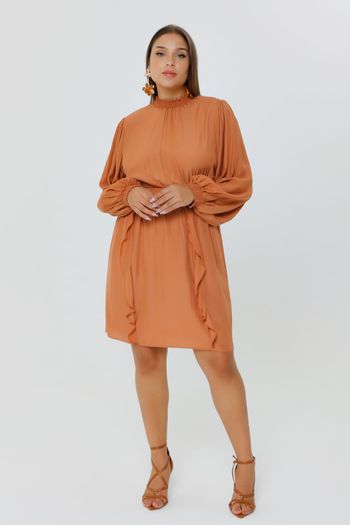 VESTIDO SOLTO BABADO MAIS GATA G