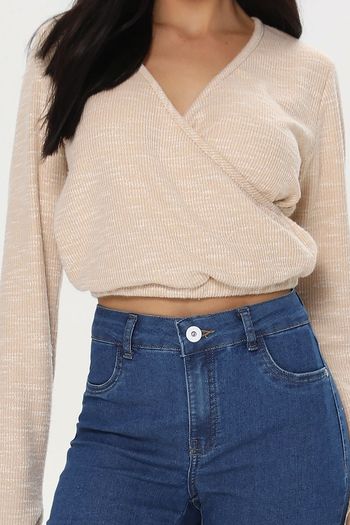 Blusa Manga Longa Luva ECRU G