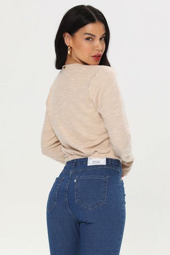 Blusa Manga Longa Luva ECRU G