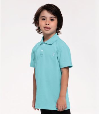 Camisa Masculina Polo Infantil Trick Nick Azul 2 / Azul