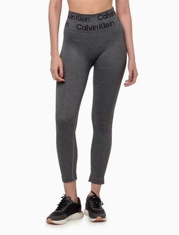 Calça Legging Feminina Tonal Seamless Calvin Klein Sport - Grafite P