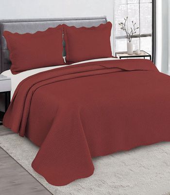 Jogo De Colcha Bullet Solteiro Camesa Vermelho UN / Vermelho