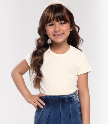 Blusa Infantil Em Ribana Trick Nick Bege 6 / Bege