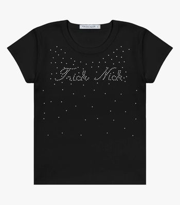 Blusa Infantil Em Ribana Trick Nick Preto 4 / Preto