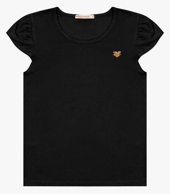 Blusa Infantil Feminina Cotton Leve Trick Nick Preto 10 / Preto